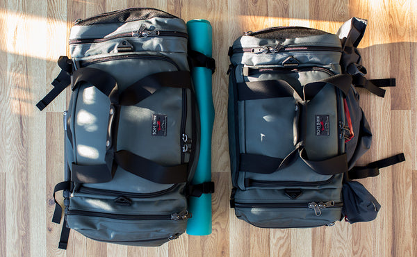 A Road Buddy Duffel 60 and Road Buddy Duffel 36.